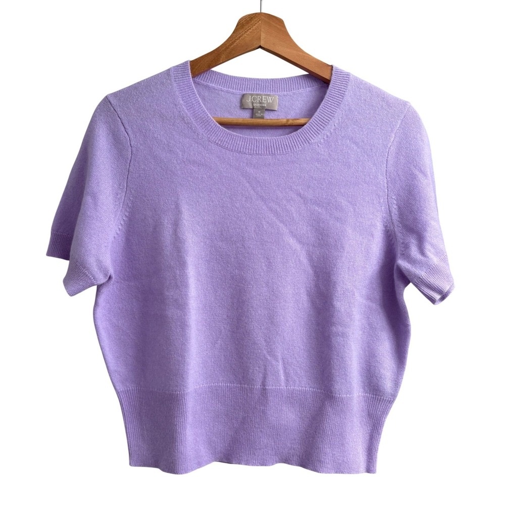 J.Crew Cashmere Shrunken T-Shirt In Lilac Size Medium